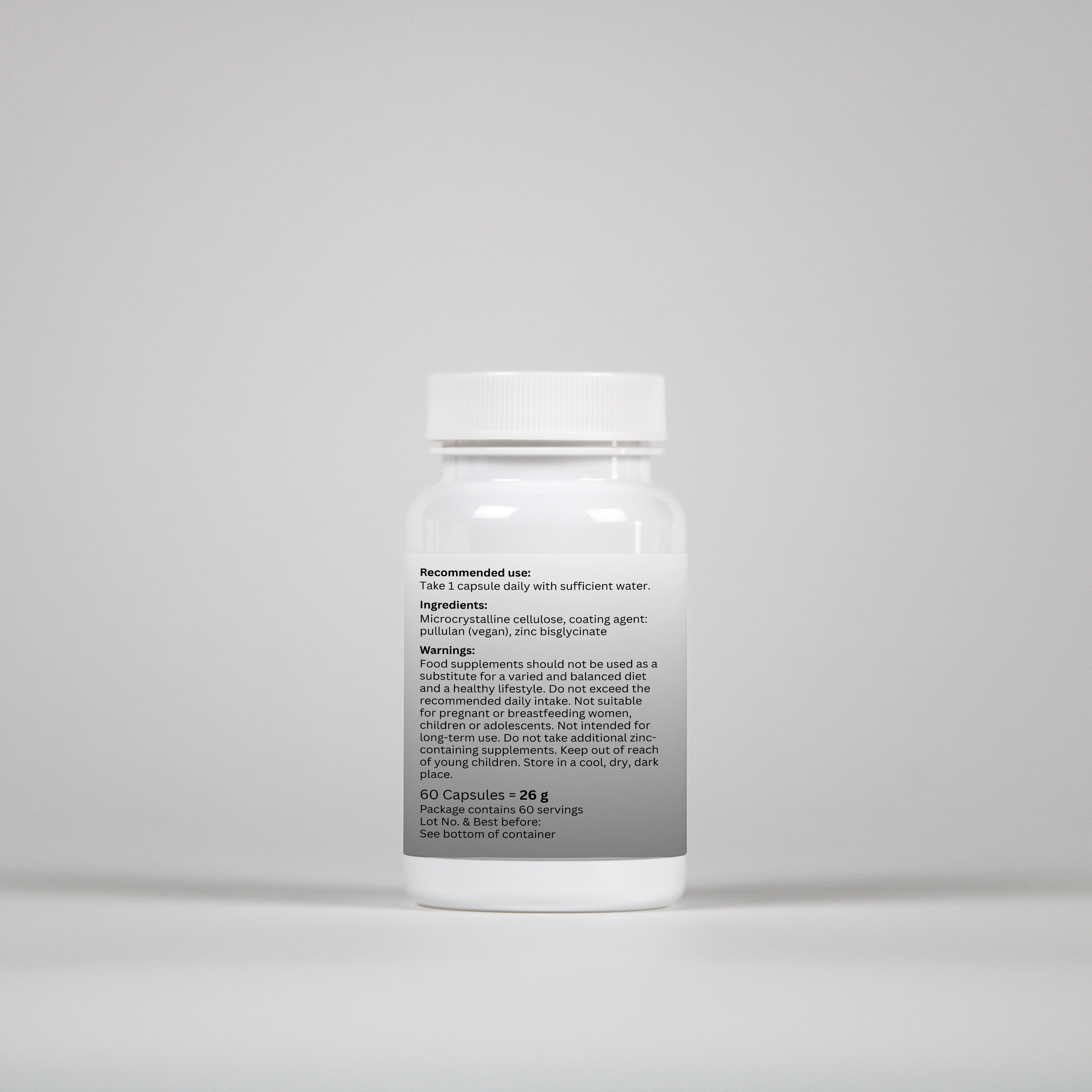 Zinc Bisglycinate – 60 Capsules